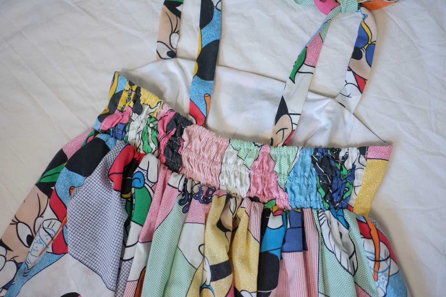 custom tie strap midi dress