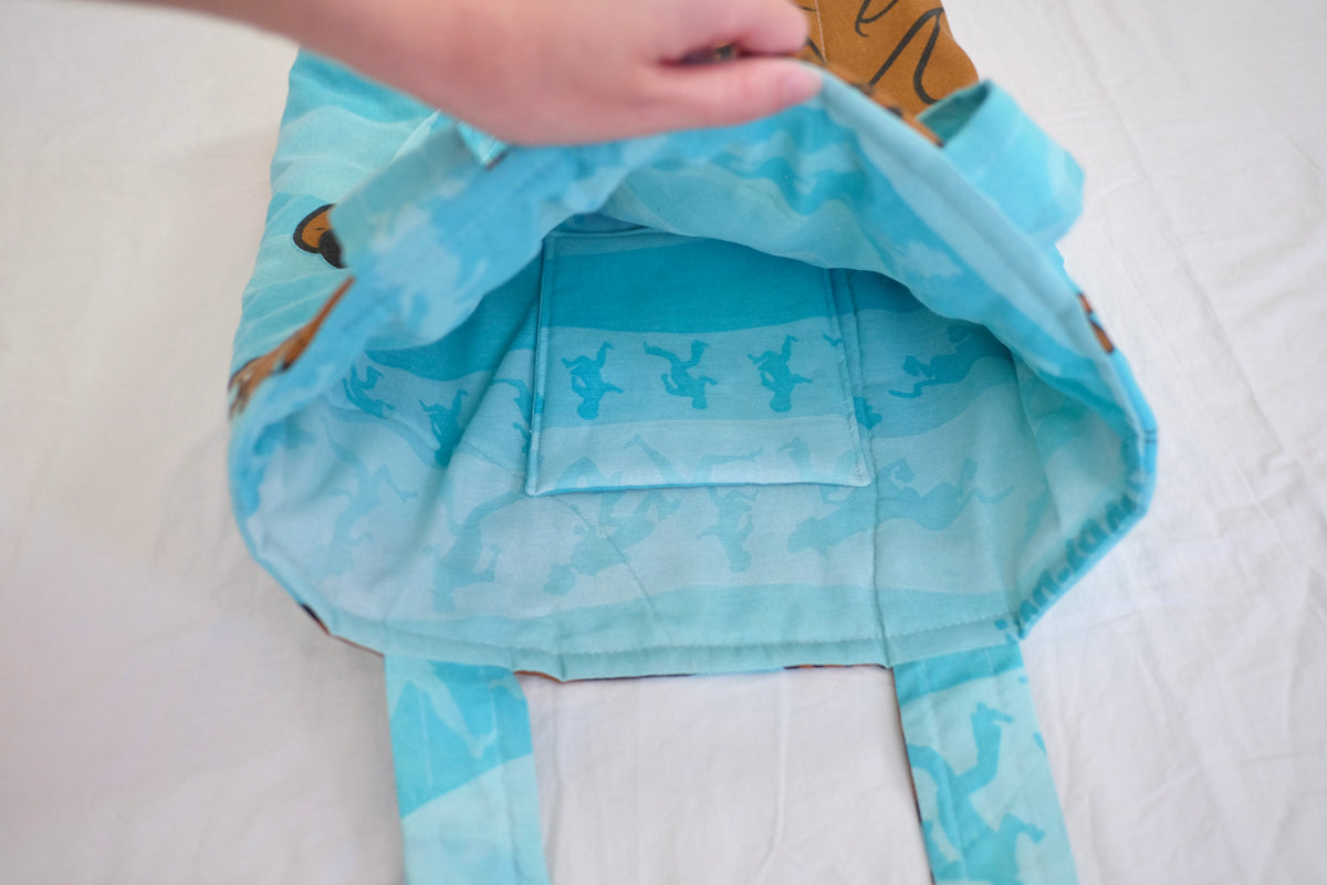 scoob puffy tote bag