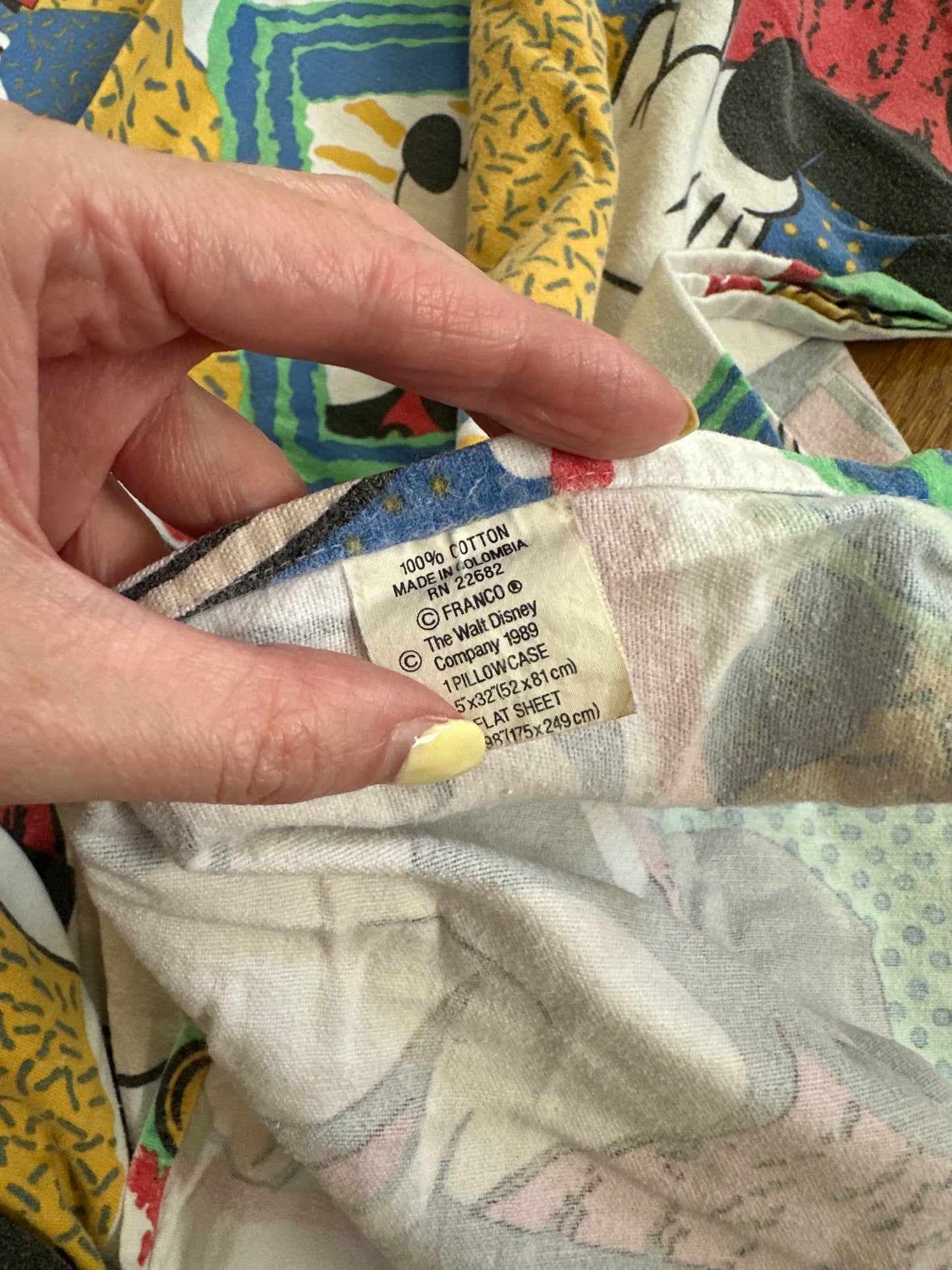 Mickey Mouse Flannel Twin Fitted Sheet