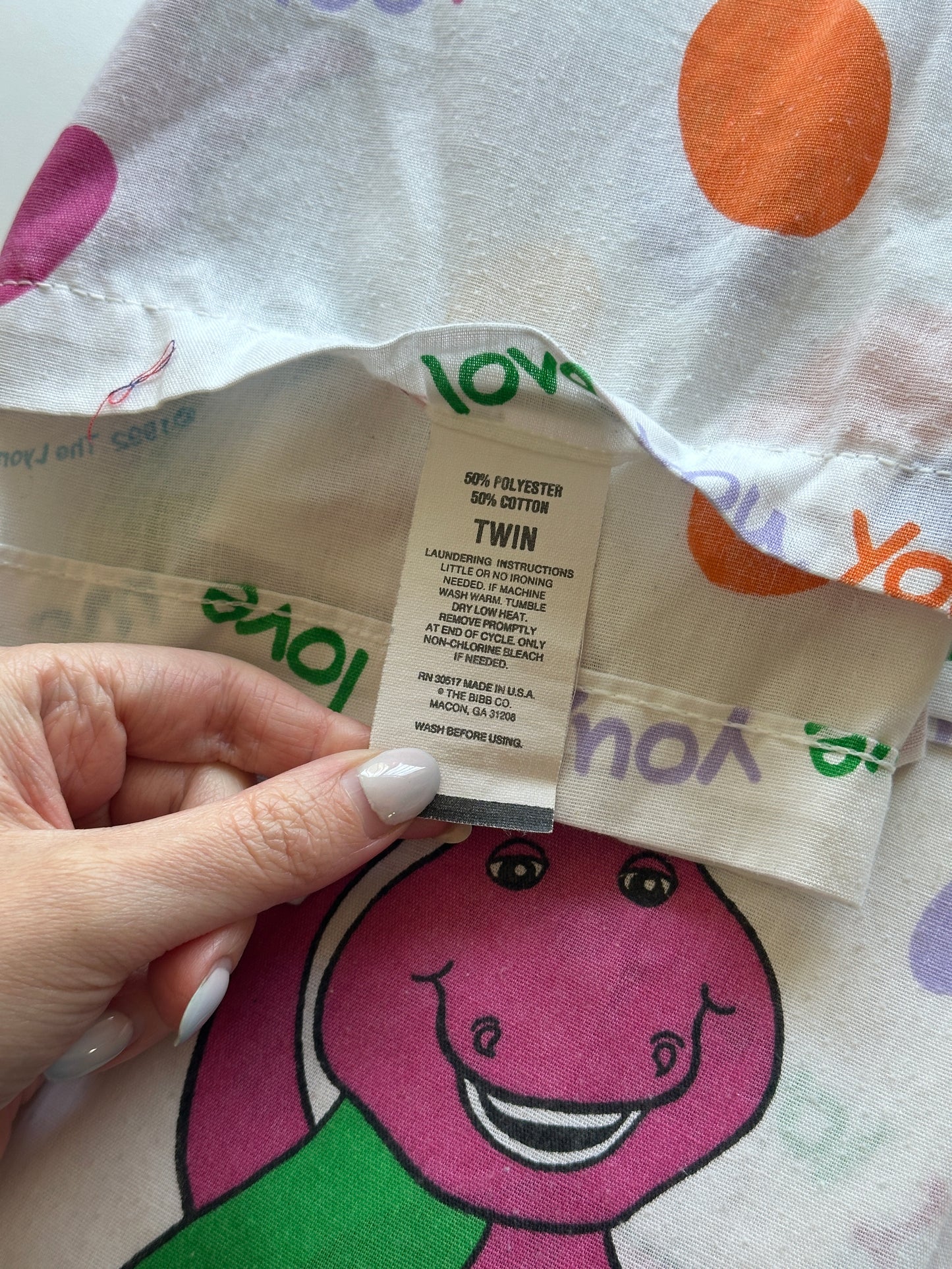 Barney Twin Flat Sheet