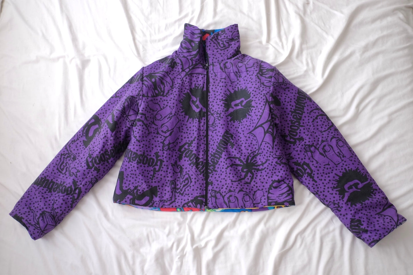 custom reversible puffer jacket