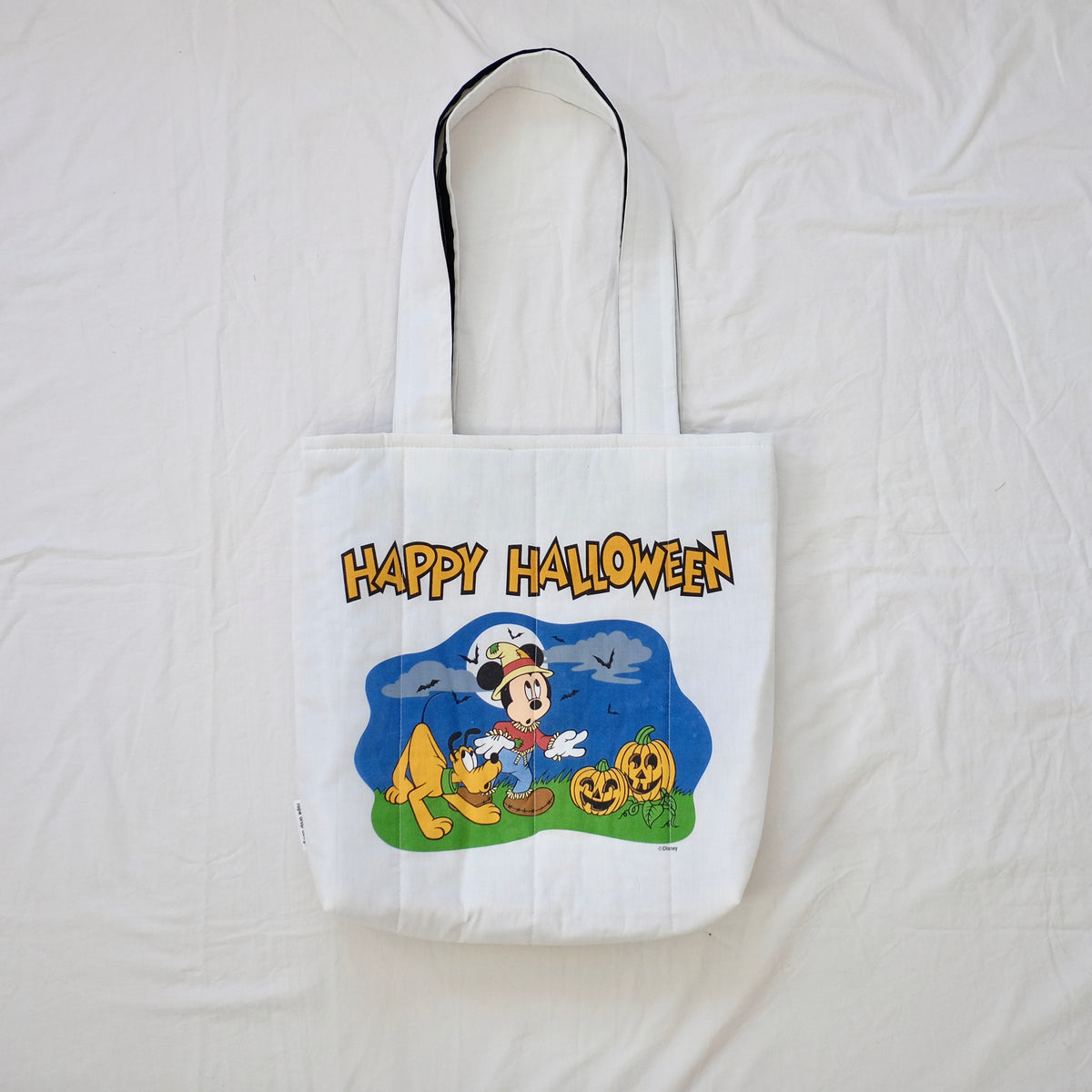 happy halloween puffy tote bag