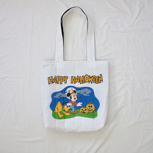 happy halloween puffy tote bag