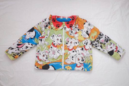 L-3X dalmatian reversible puffer jacket