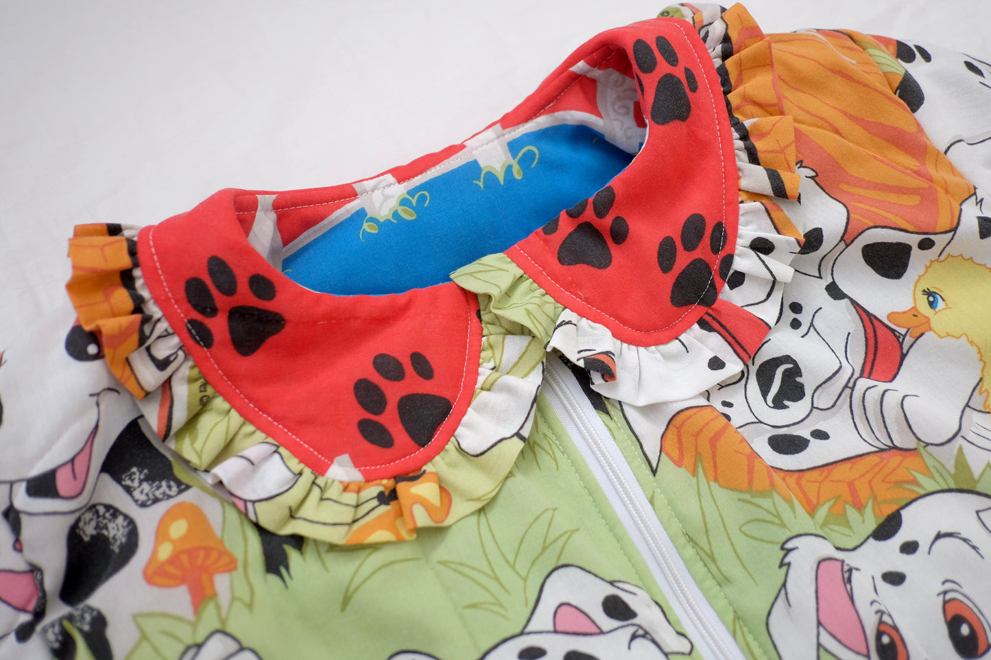 L-3X dalmatian reversible puffer jacket