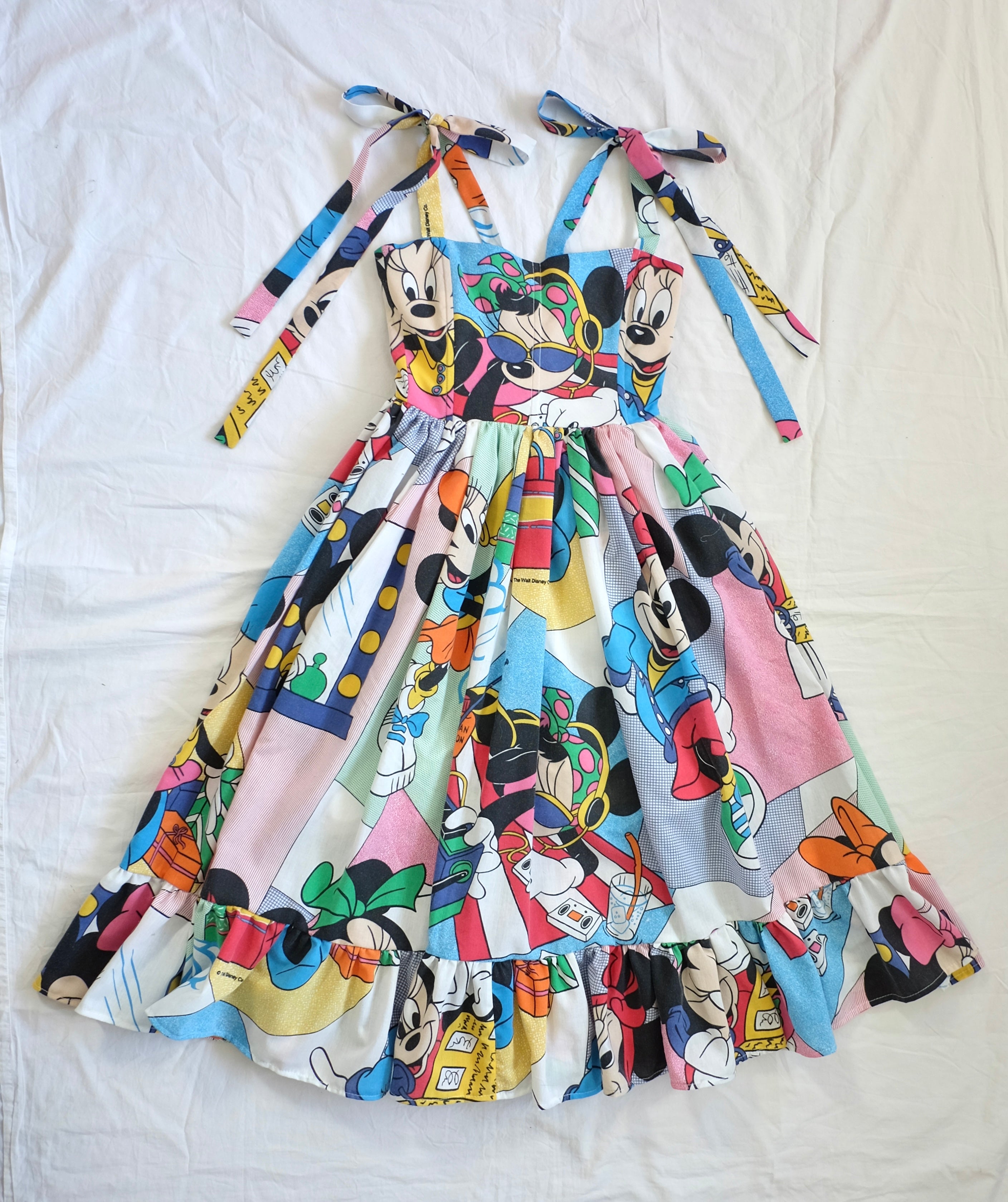 custom tie strap corset midi dress  rope drop design