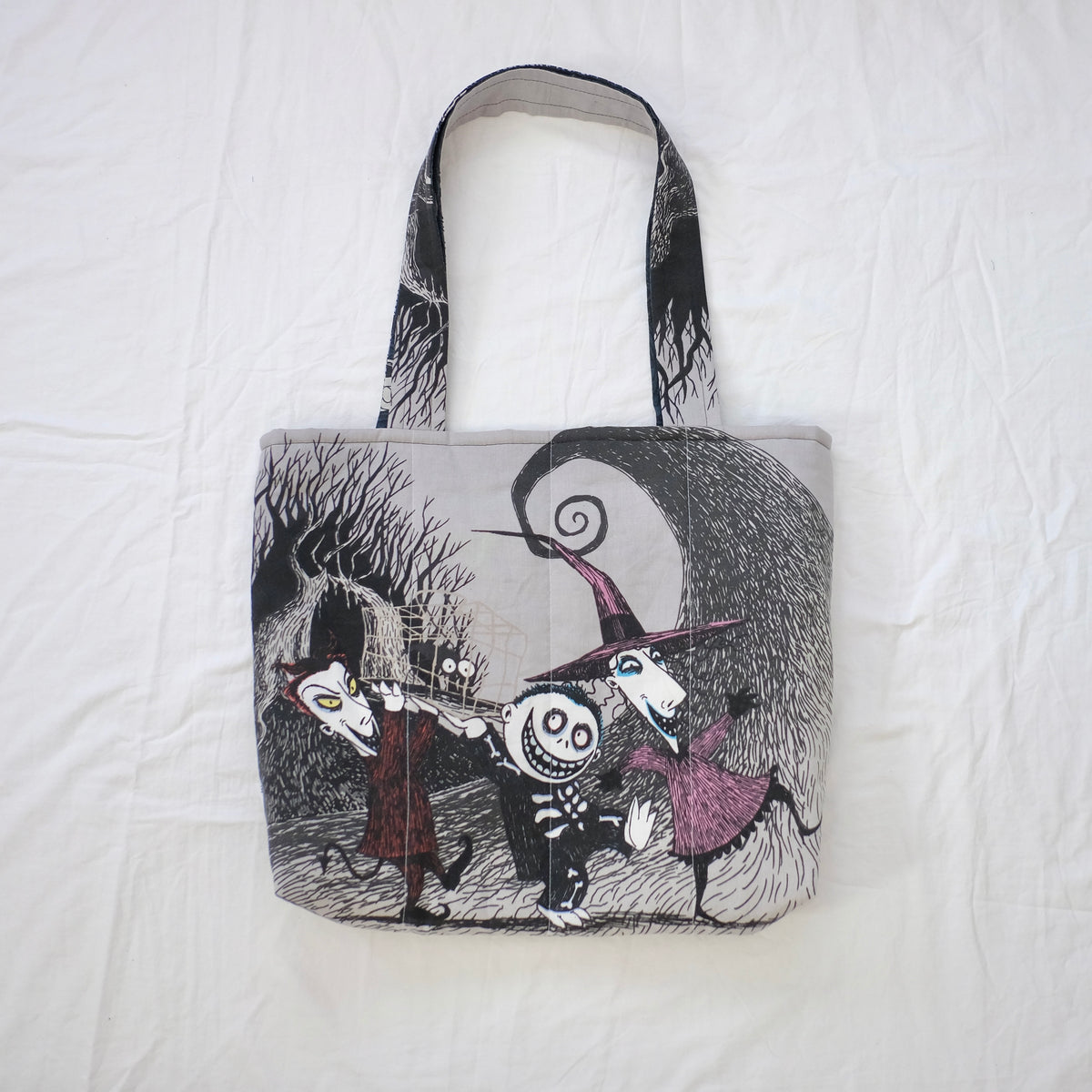 nightmare puffy tote bag