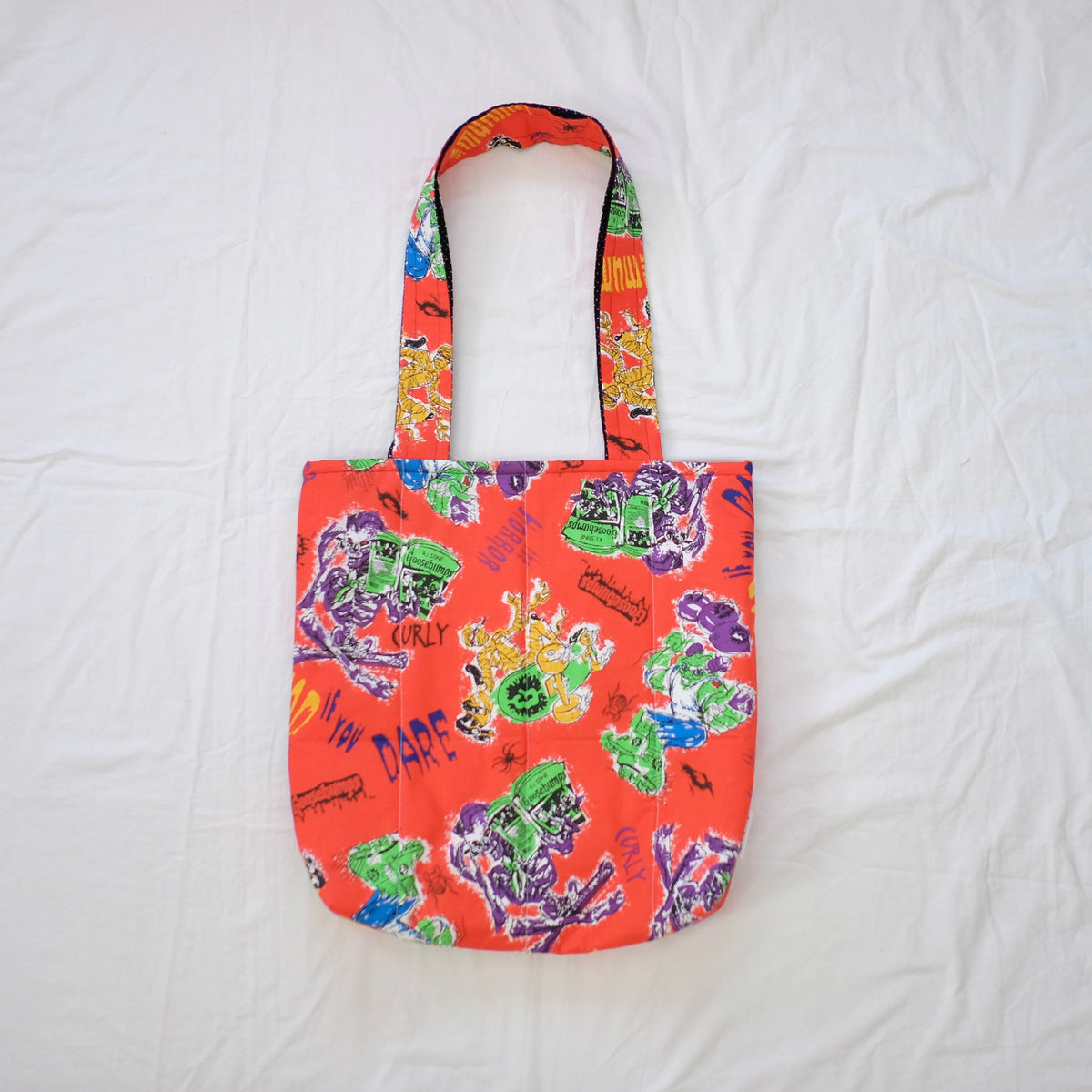 goosebump puffy tote bag