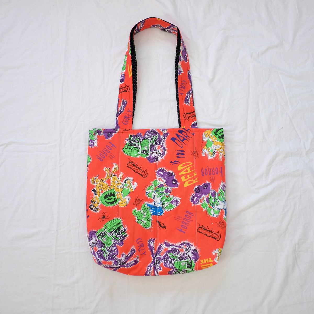 goosebump puffy tote bag