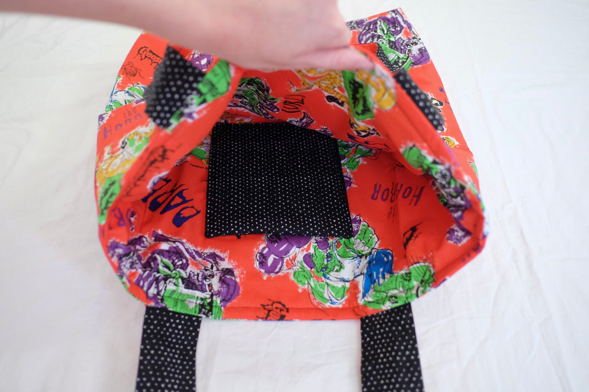 goosebump puffy tote bag