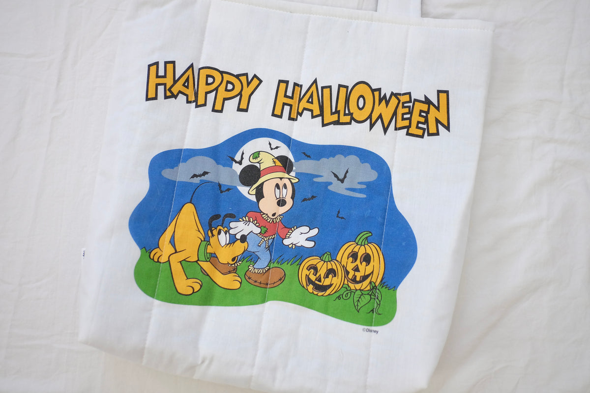 happy halloween puffy tote bag