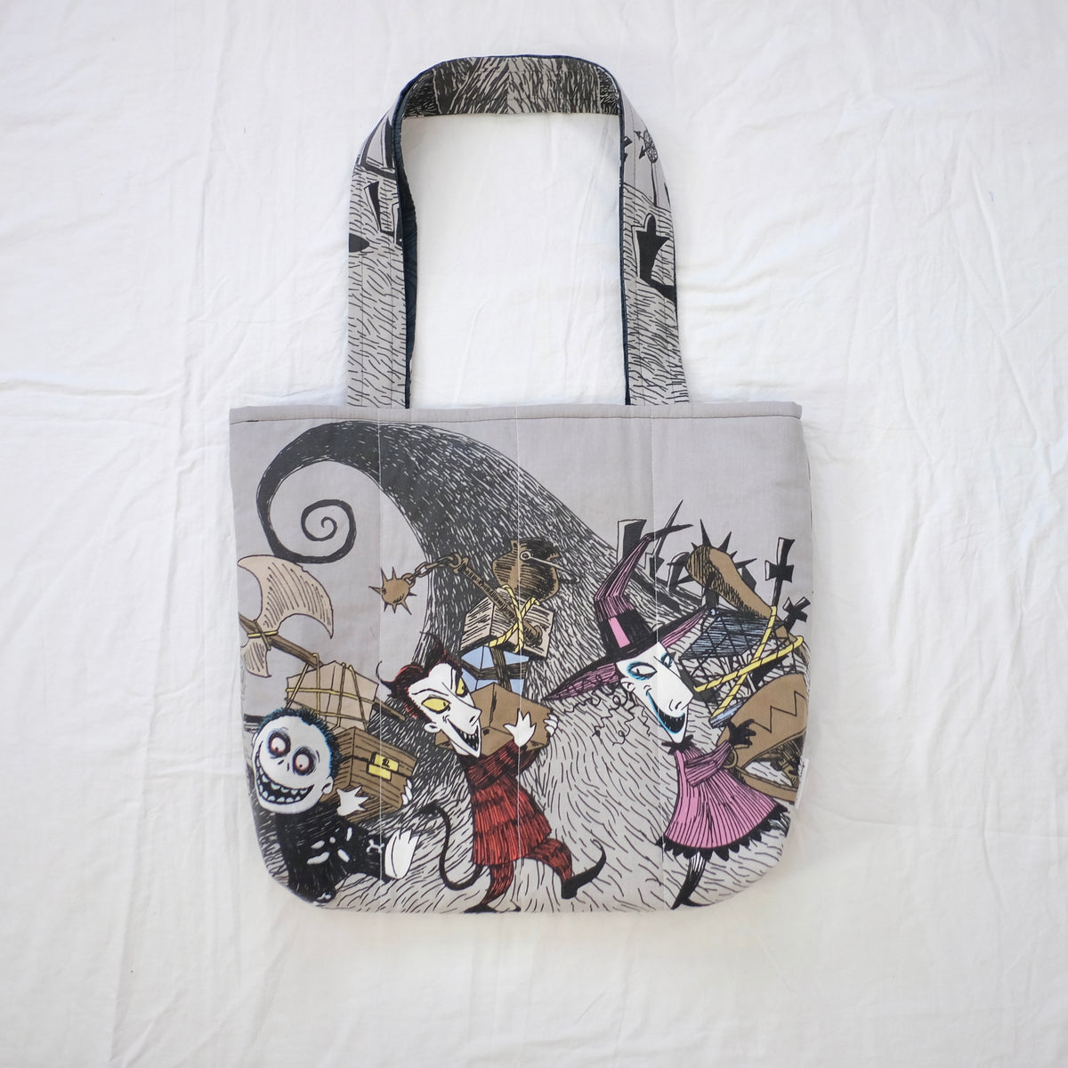 nightmare puffy tote bag
