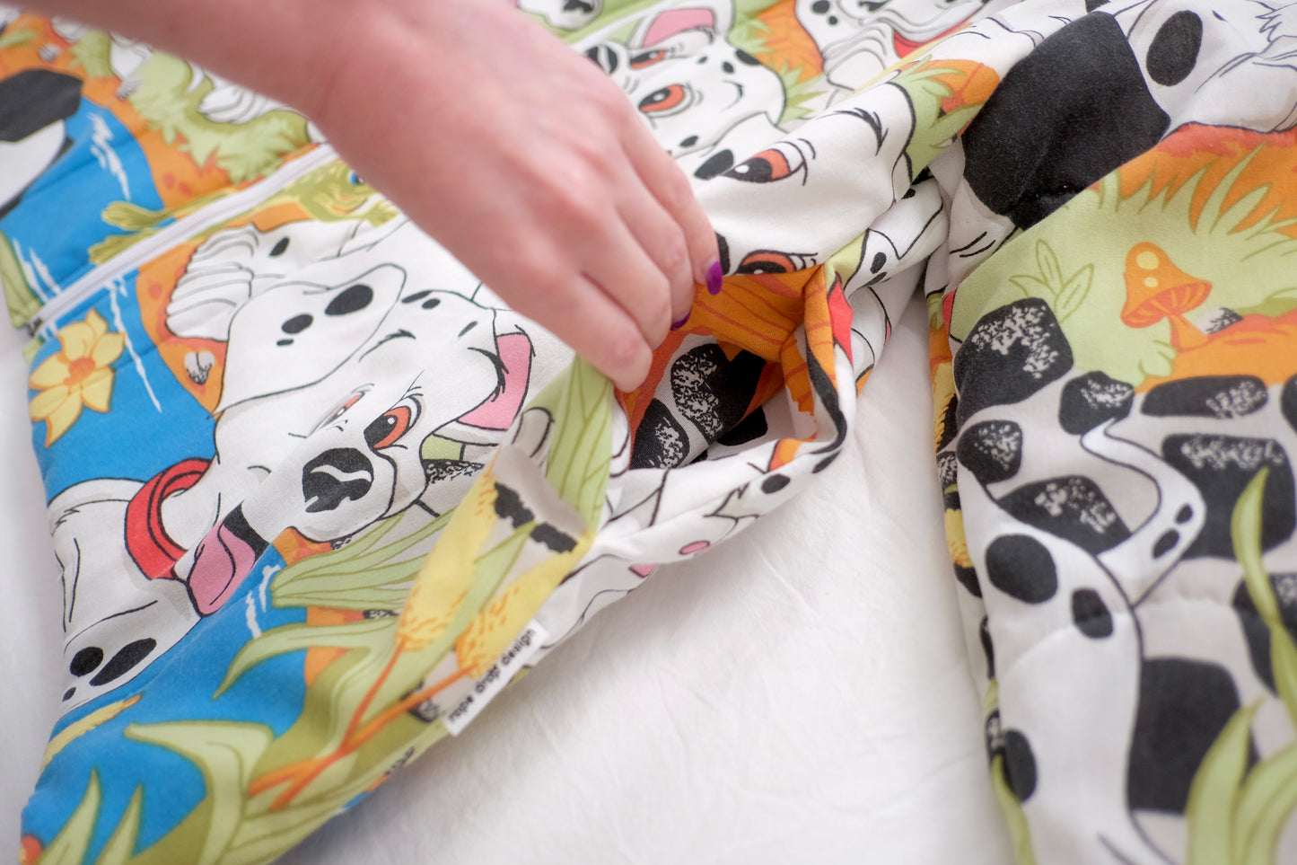 L-3X dalmatian reversible puffer jacket