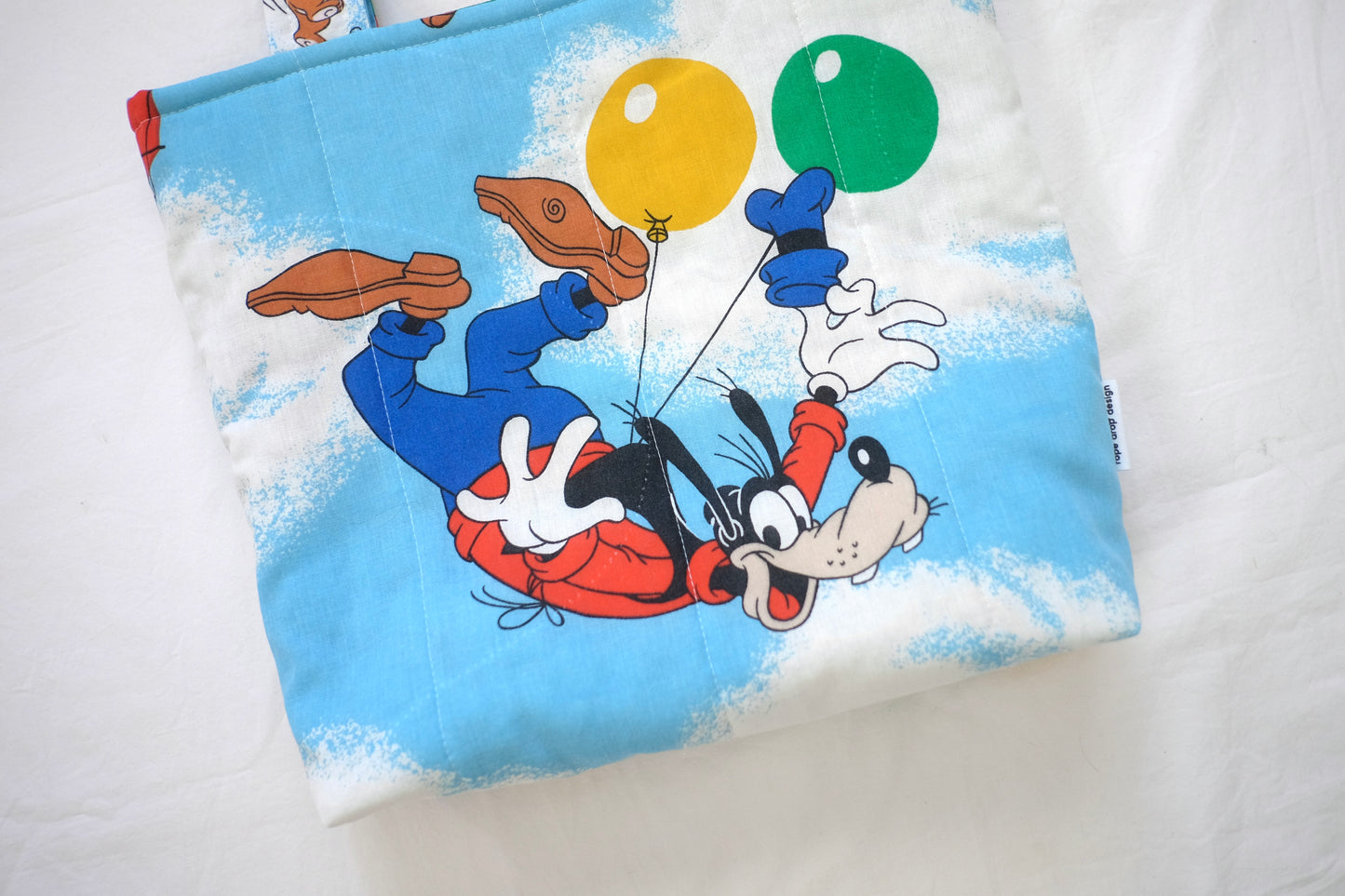 goofy puffy tote bag