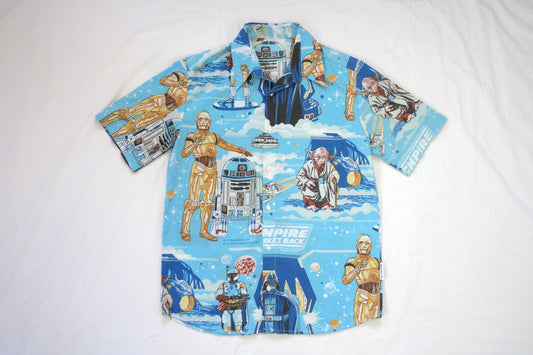M/L galaxy button up shirt