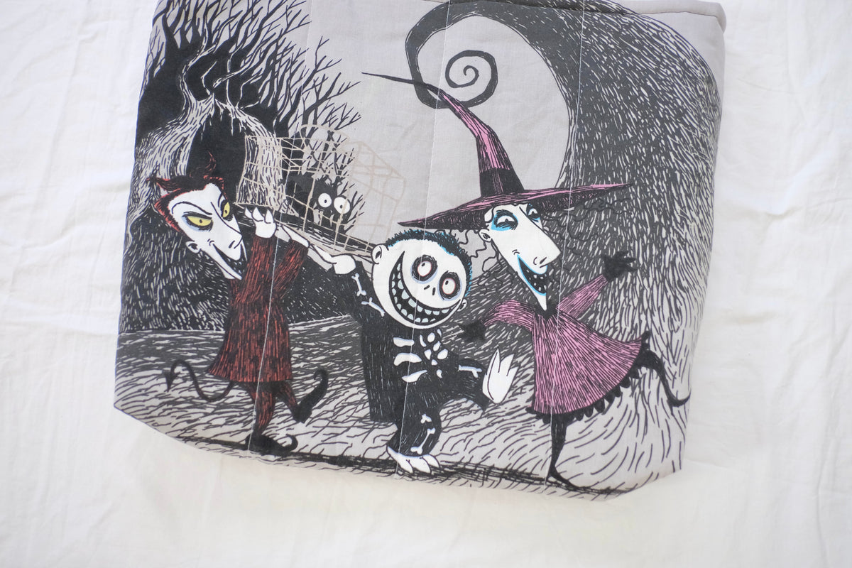 nightmare puffy tote bag