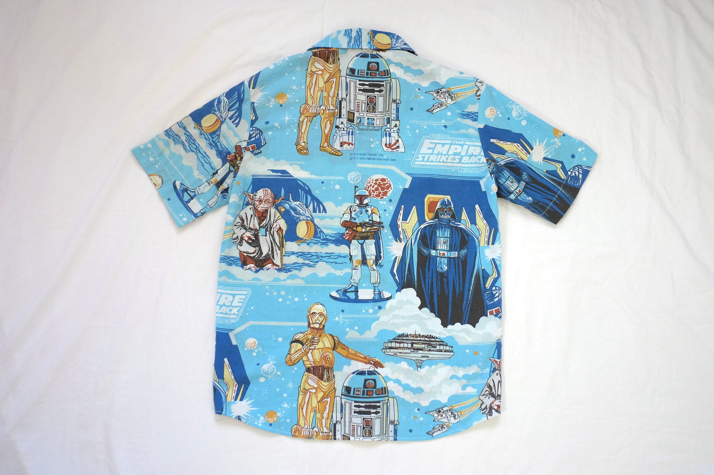 M/L galaxy button up shirt