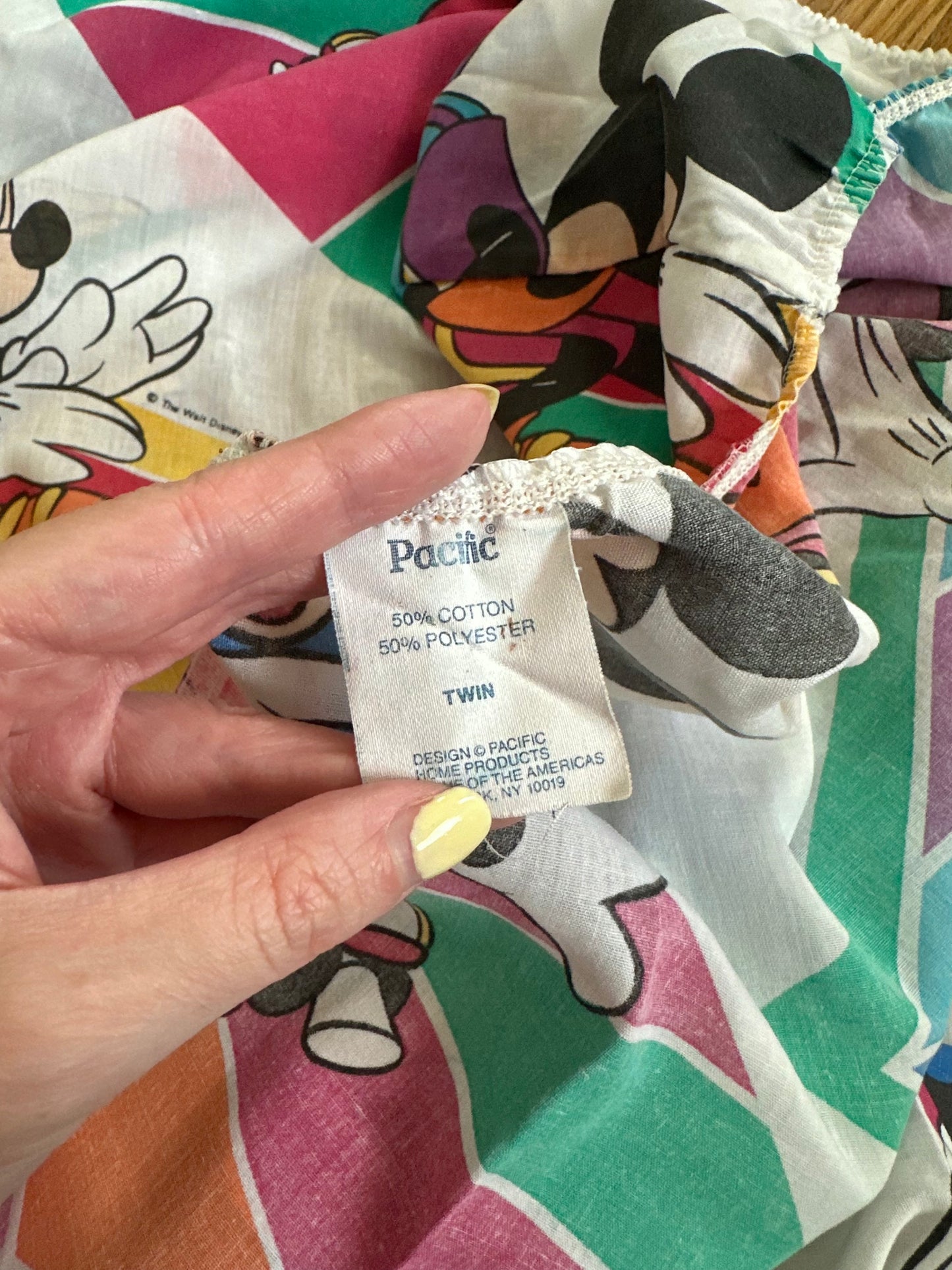 Mickey Rollerskates Twin Fitted Sheet
