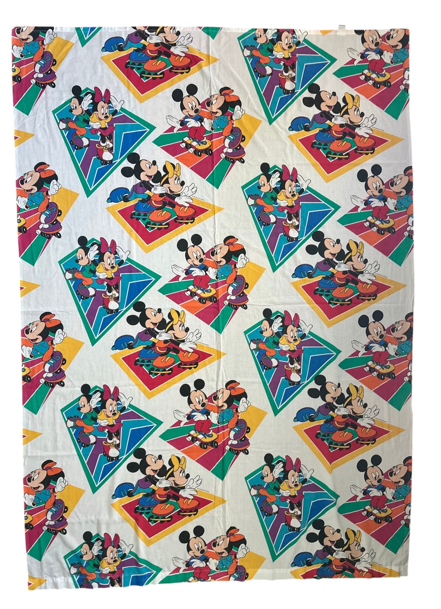 Mickey Rollerskates Twin Flat Sheet