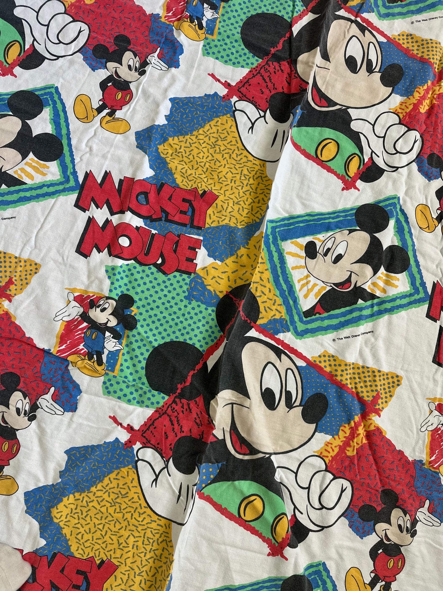 Mickey Mouse Flannel Twin Fitted Sheet