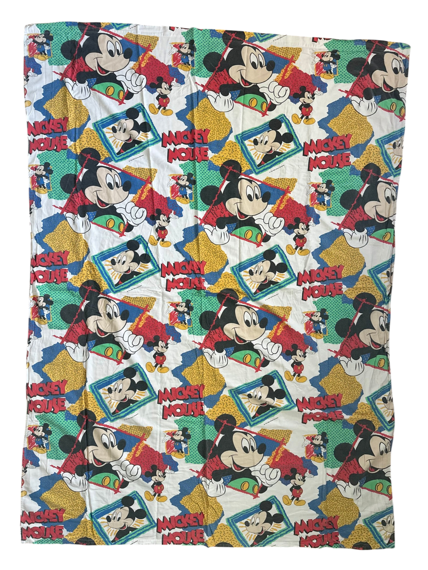Mickey Mouse Flannel Twin Flat Sheet