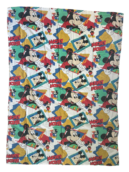 Mickey Mouse Flannel Twin Flat Sheet