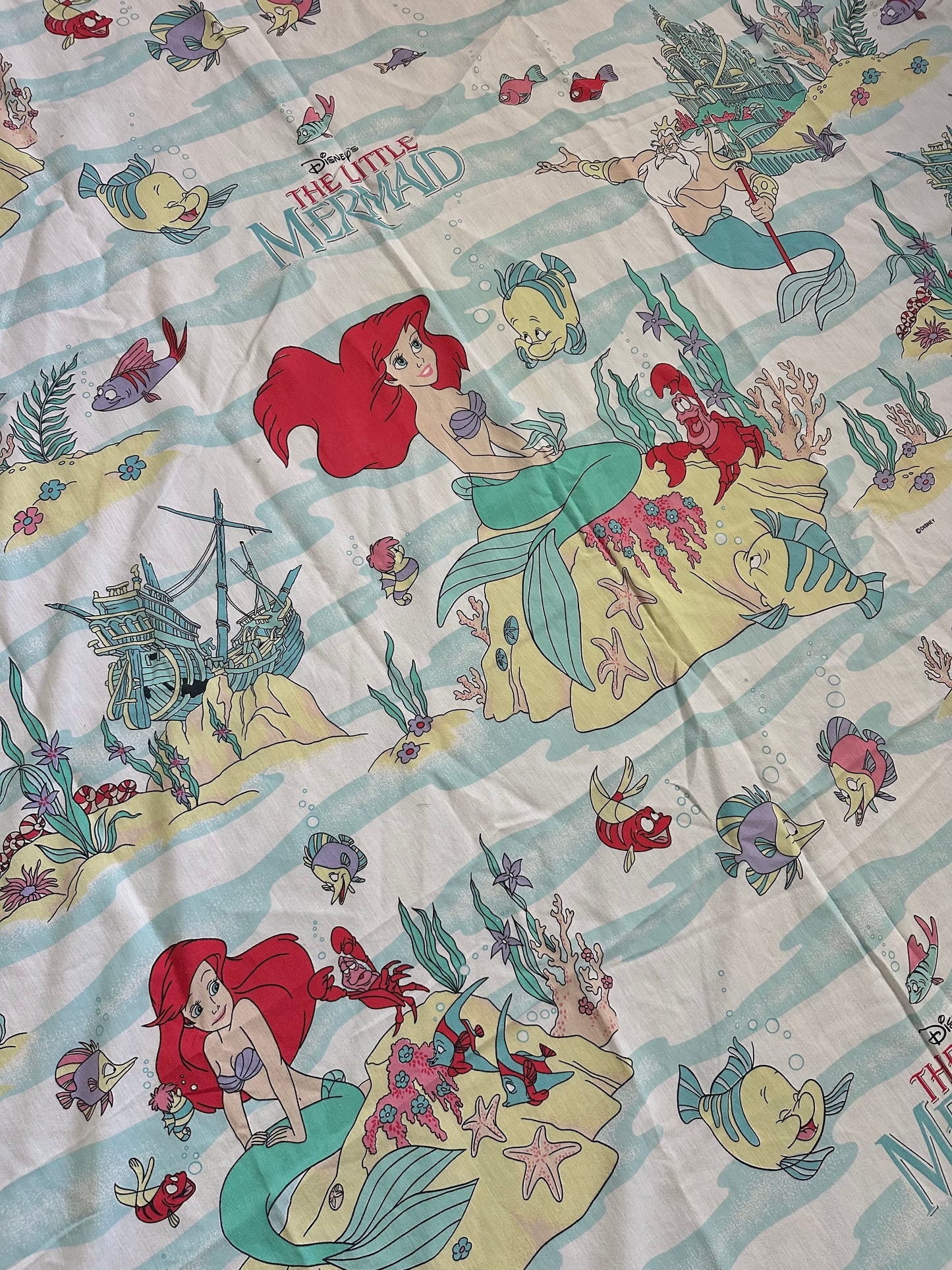 Little Mermaid Twin Flat Sheet