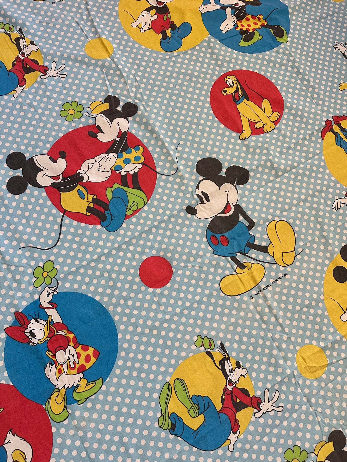 Mickey and Friends Twin Flat Sheet