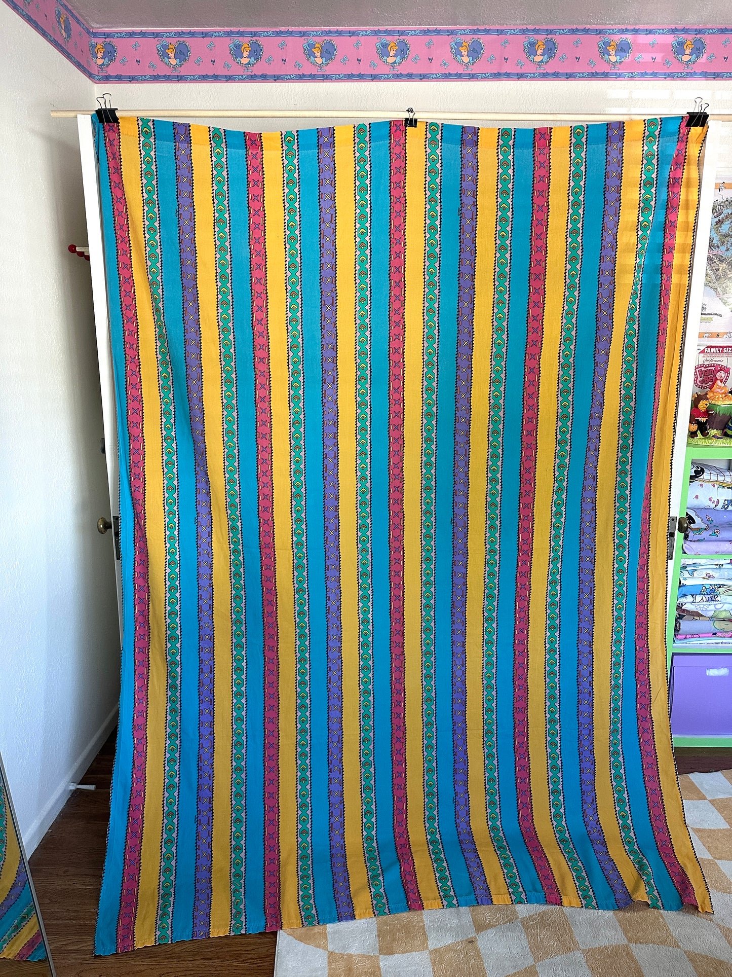Pocahontas Striped Print Twin Flat Sheet