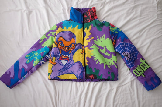 custom reversible puffer jacket