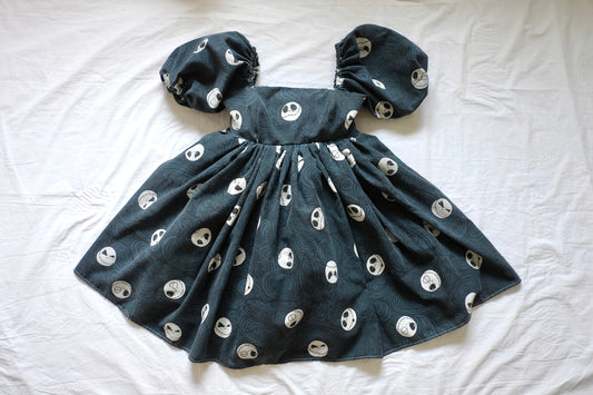 S/M skeleton puff dress