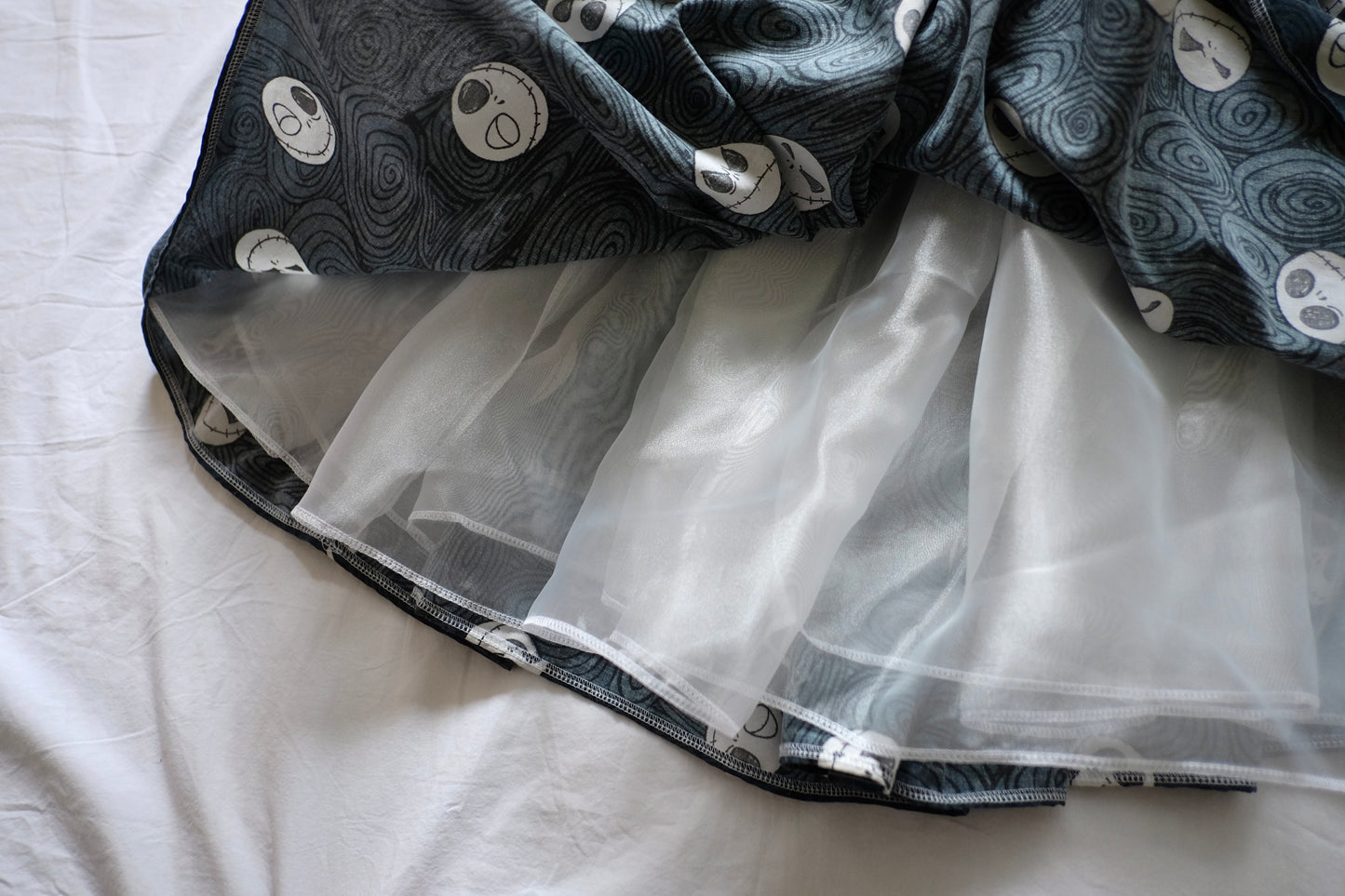 S/M skeleton puff dress