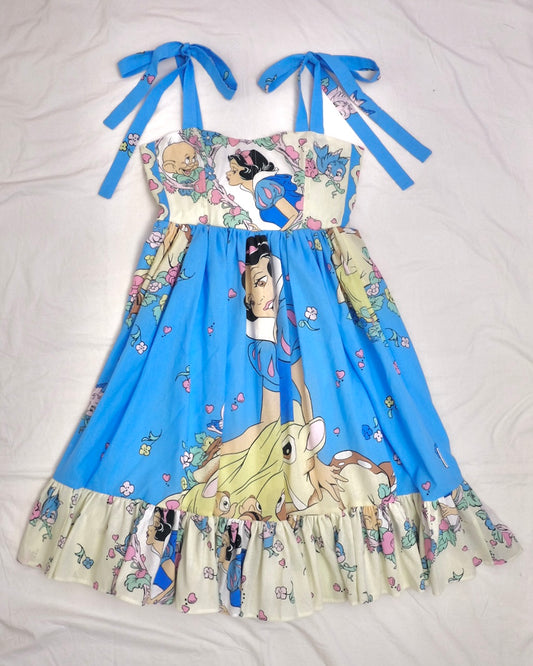 custom tie strap corset midi dress