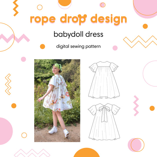 babydoll dress digital sewing pattern