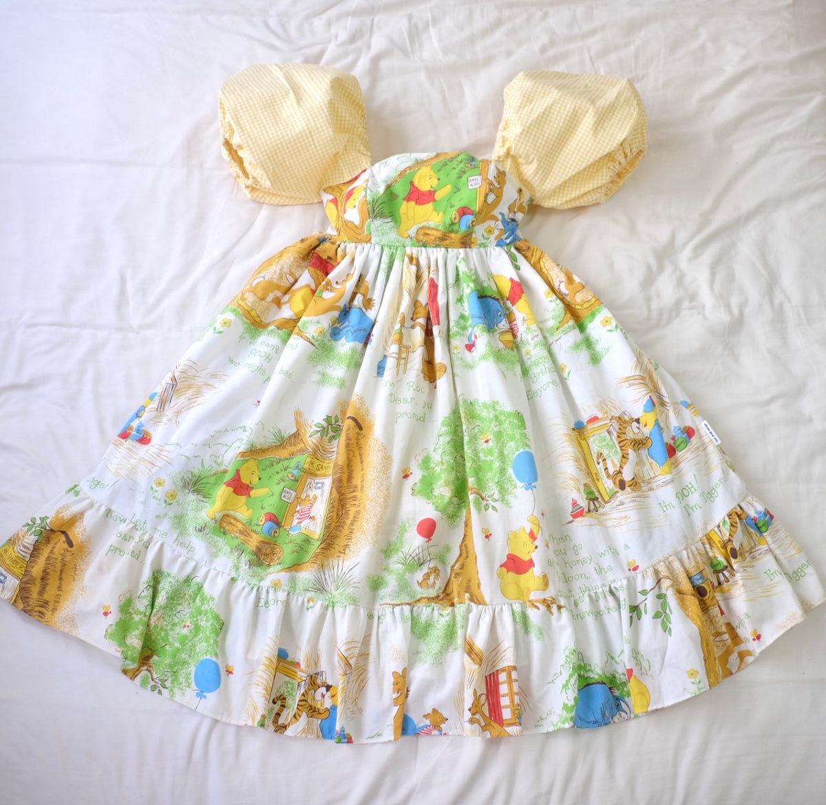 Service Dress Ropes custom midi puff sleeve dress – rope drop design